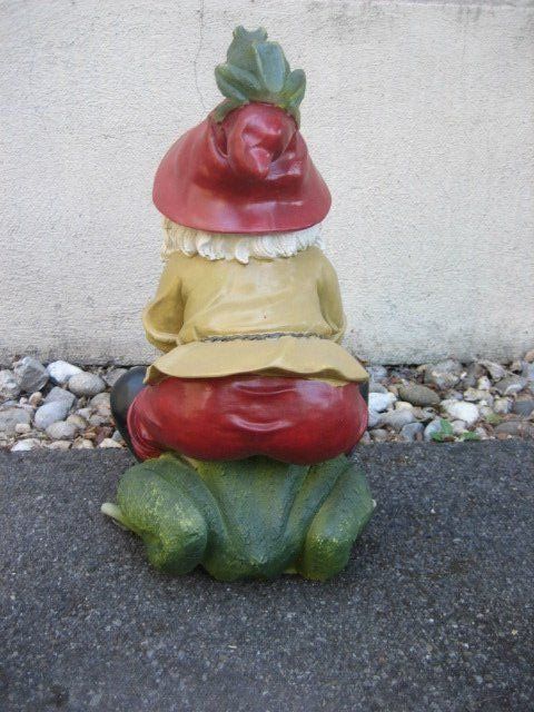 Statuette: Gartenzwerg mit Frosch – Usato da Winterthur venduto da pf02 5