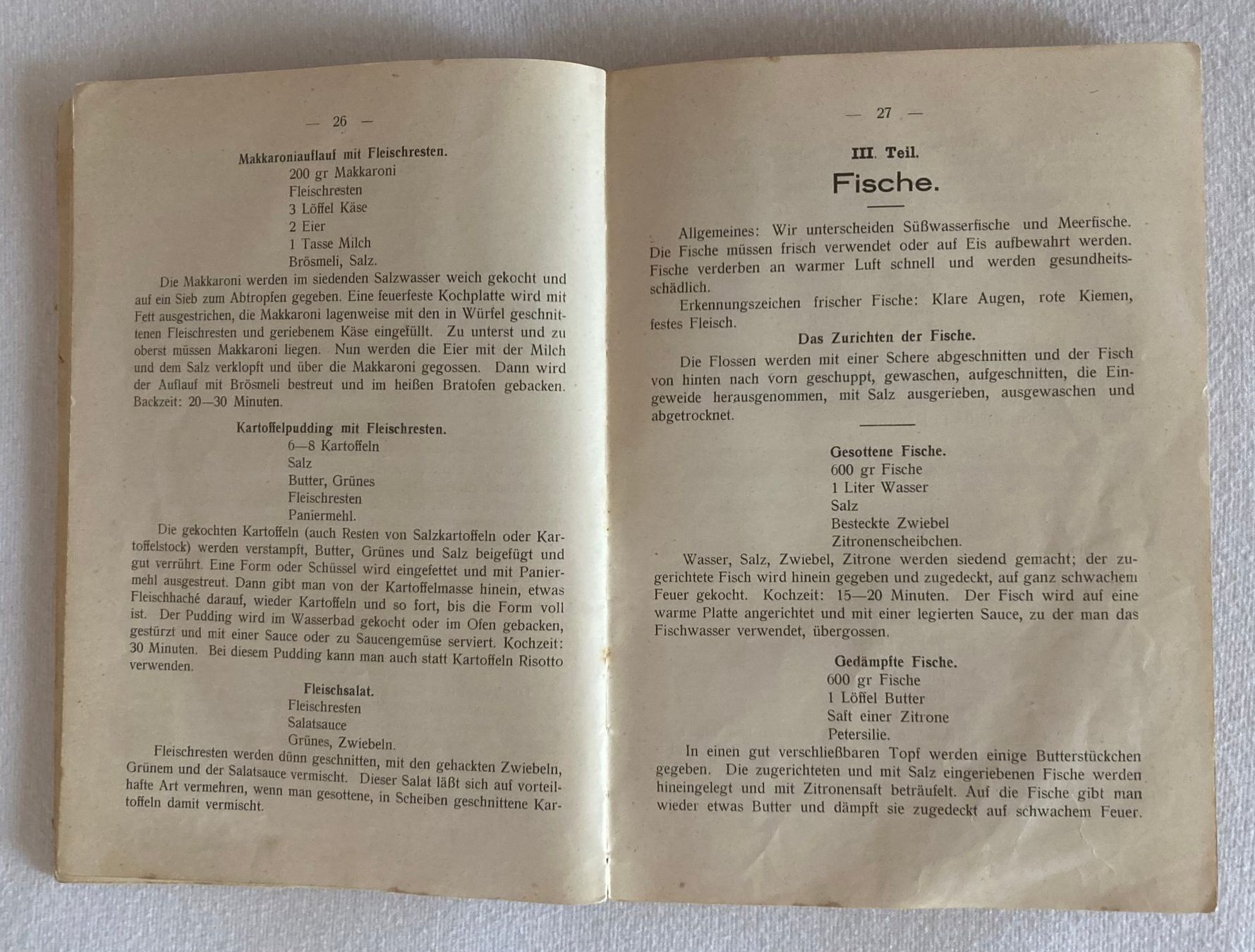 Bücher: Kochbüchlein antik 1927 – Gebraucht aus Liebefeld von Rhy19 7