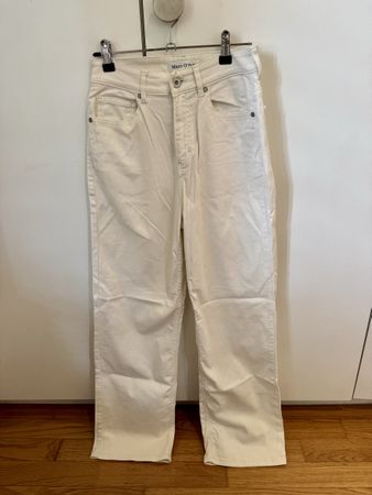Marc O’Polo Cream Wide Leg Crop Trousers - Size 27
