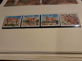 Lot de timbres rares du Soudan - WWF Faune Sauvage!