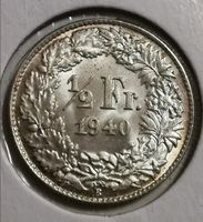 50 Rappen 1940 Silber