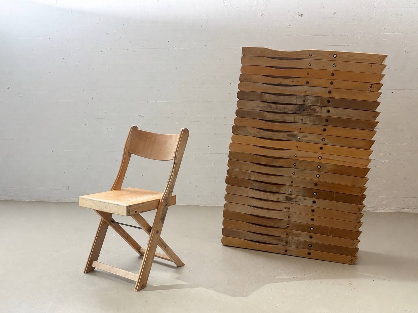 Sedie: Klappstühle aus Buchenholz, Schweiz, 1990er – Usato da Zürich venduto da LeMoege