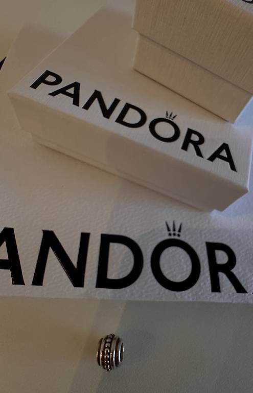 Ciondoli: Pandora Charm 925 Sterling Silber Perlenmuster – Usato da Heerbrugg venduto da Chiria