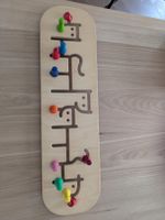 Wandgarderobe Kinder aus Holz Katzenmotive Marke Movella