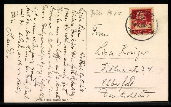 Cartoline postali: Wattwil, Gesamtansicht mit Churfirsten – Usato da Berlin venduto da bartko-reher 1