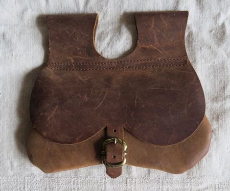 Gürteltasche aus Leder braun Mittelalter, Markt