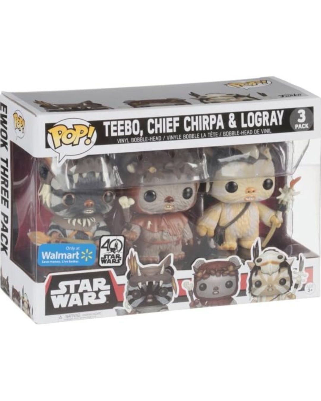 Funko Statuette: Funko Pop Star Wars Teebo, Chief Chirpa & Logray / Fabrikneu – Nuovo e nell'imballaggio originale da Schneisingen venduto da backstore24
