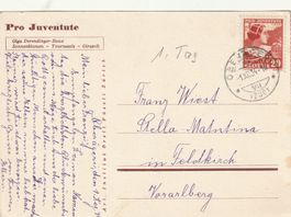 Pro Juventutekarte 1934 (1. Tag gestempelt)