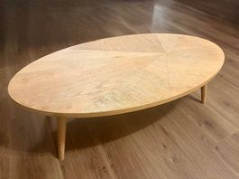   Table basse ovale chêne Maisons du Monde 120×65