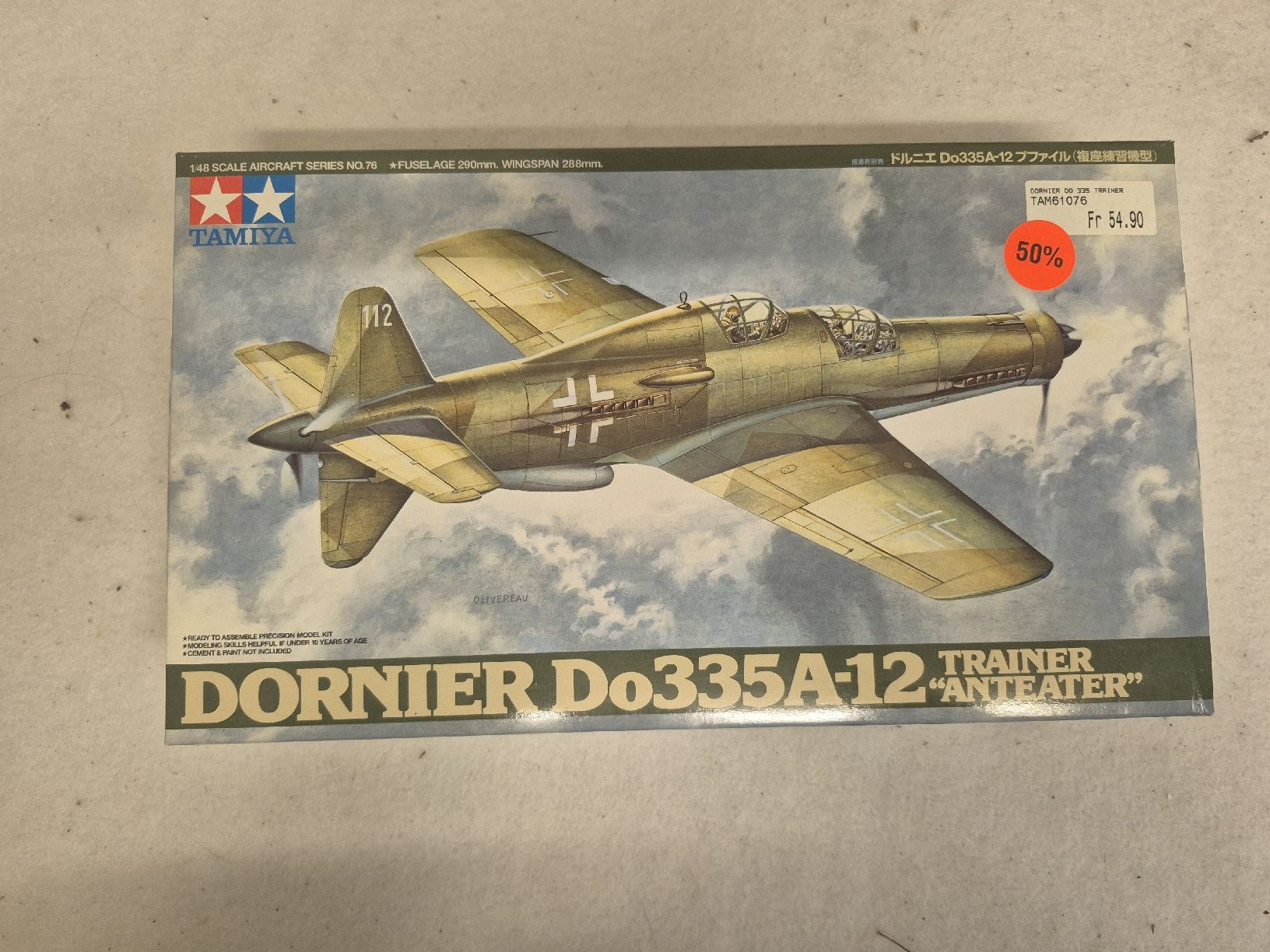 Kit di modellismo & Modellini statici: Tamiya Bausatz Dornier Do 335 A-12 Trainer 1:48  – Usato da Wald ZH venduto da recher67