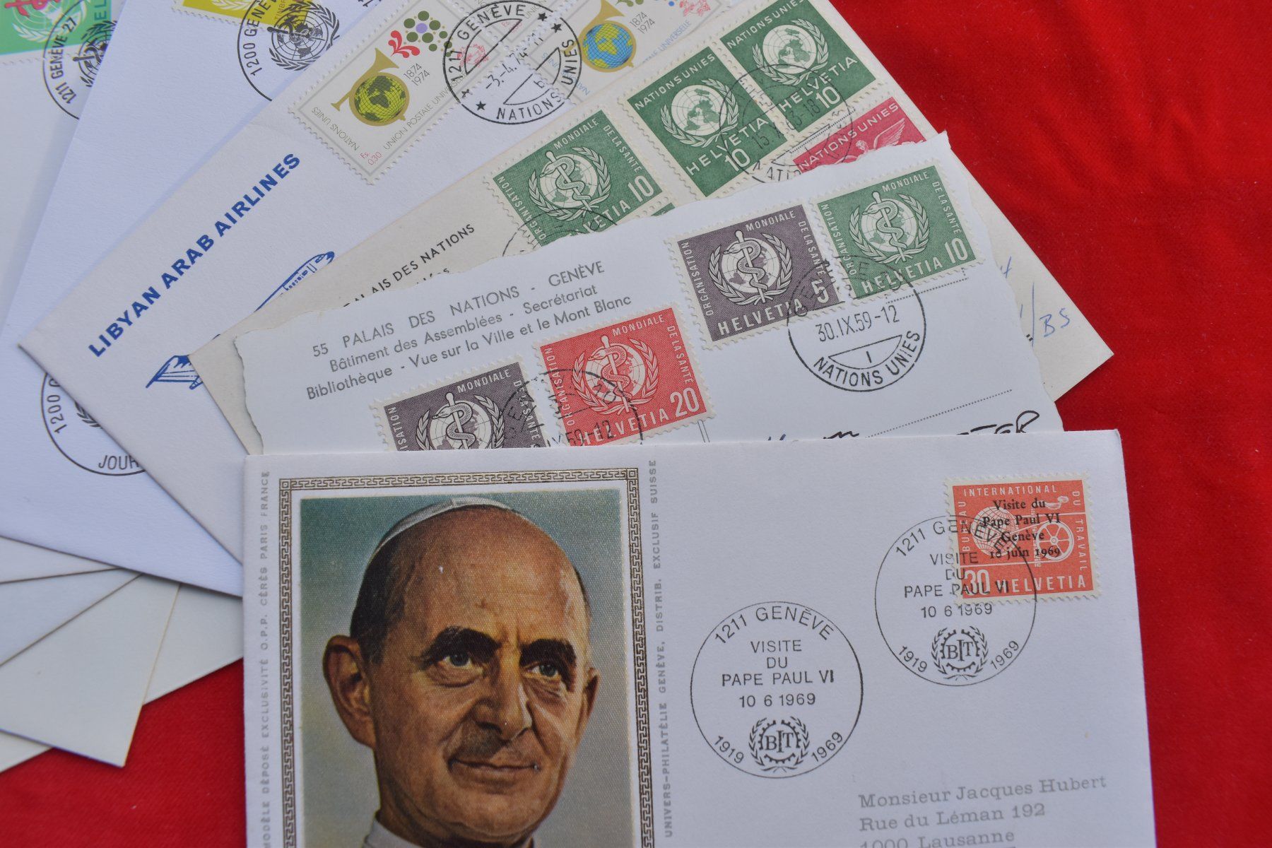Couverts & Versandtaschen: 9  Briefe UNO Nations  Genf.   B20.10C – Gebraucht aus Bettingen von Gluscht-Oase 3