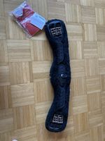 Mattes Mondgurt schwarz 75 cm mit Lammfell