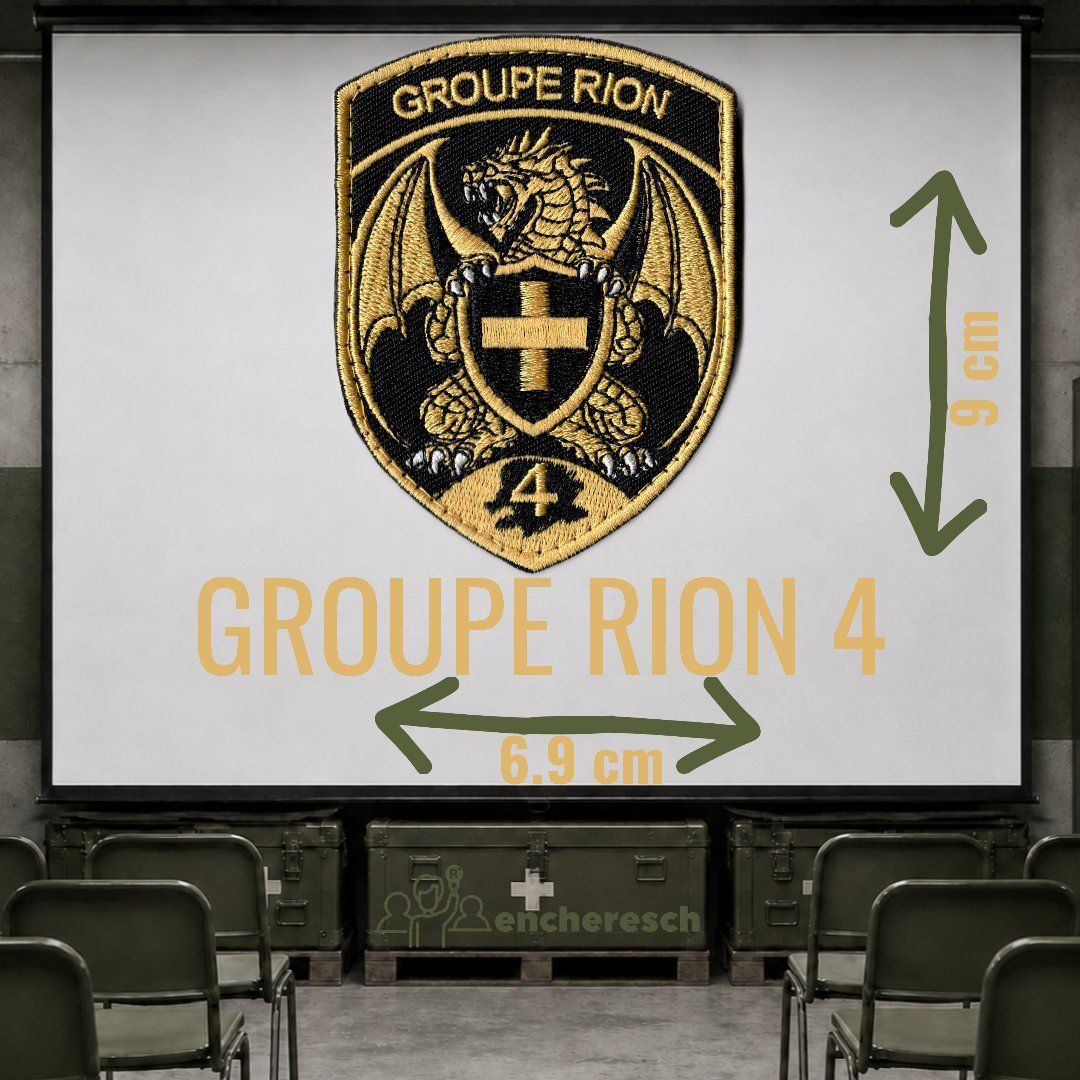 Schweizer Armee Plaketten & Abzeichen: Patch - Badge [GROUPE RION 4] – Neu (gemäss Beschreibung) aus Bière von encheresch