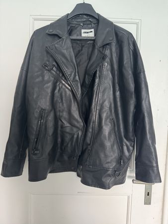Noisy May Lederjacke, schwarz, Grösse XS – Vintage look