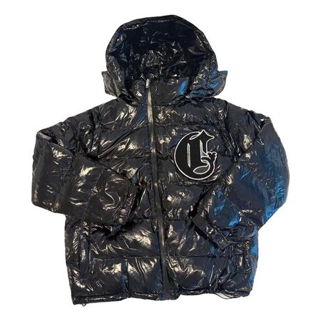 Schwarze Corvidae-Daunenjacke (Größe XS)Steppjacke, warme
