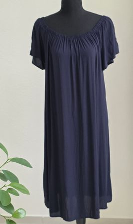 Sommerliches Kleid, Tunika Stil, Gr. XL, Dunkelblau.