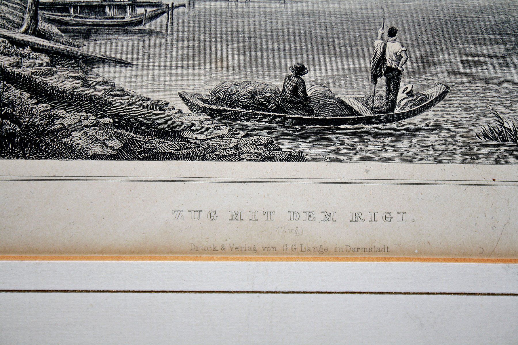 Incisioni: Zug mit der Rigi Kupferstich Ein super rares Litho. – Usato da Baar venduto da 2cvbaar 1