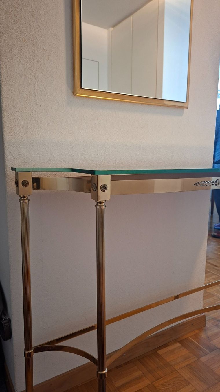 Console: Konsolentisch mit Spiegel Messing / Glas – Usato da Emmenbrücke venduto da thokasaluni 2