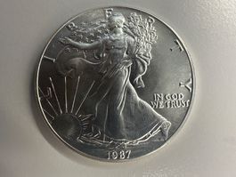 1 Unze Silber American Eagle 1987