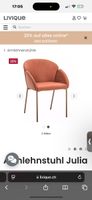Set di 4 sedie Livique Julia, velluto arancio, come nuove🧡