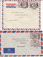 Nigeria - Zürich 1954, 2 Briefe