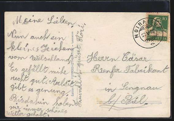 Cartoline postali: AK Noiraigue, Teilansicht mit Restaurant – Usato da Berlin venduto da bartko-reher 1