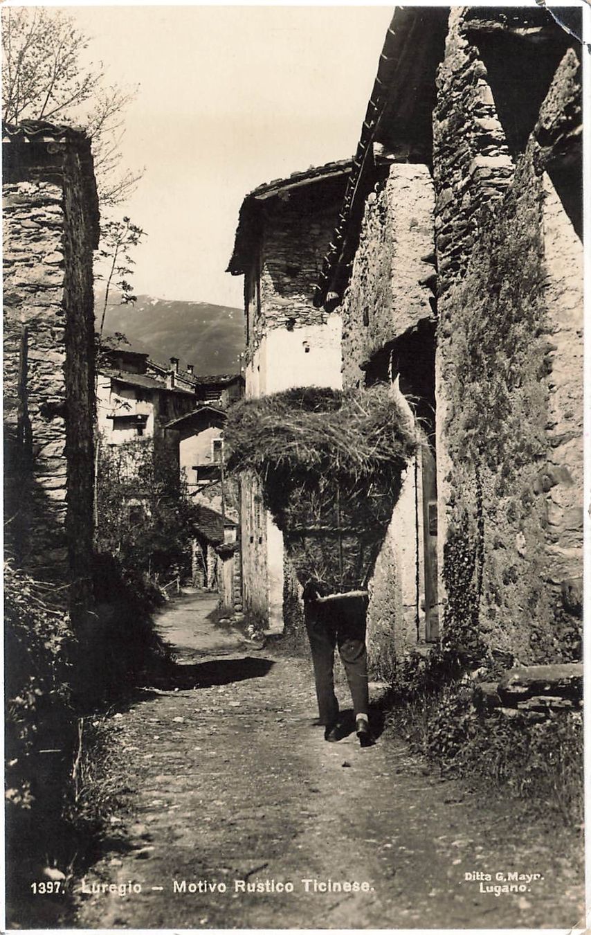 Cartoline postali: Luregio motivo rustico ticinese – Usato da Biasca venduto da Blenio71