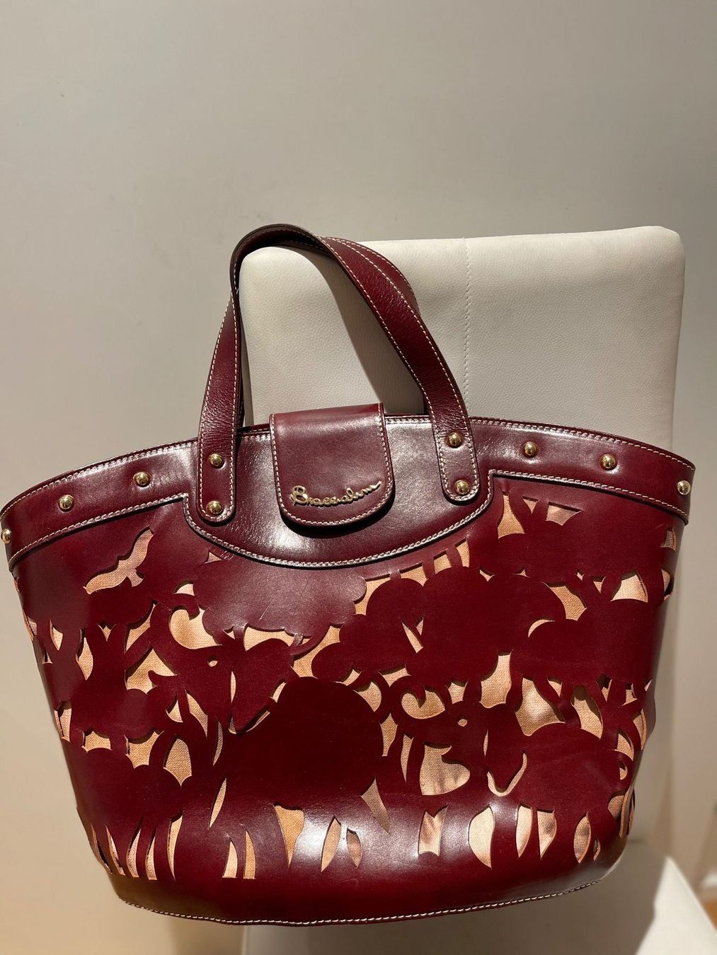 Braccialini Taschen für Damen: BRACCIALINI TASCHE ELEFANTEN MEGA SPEZIELL LEDER HINGUCKER – Gebraucht aus Stäfa von Ildi