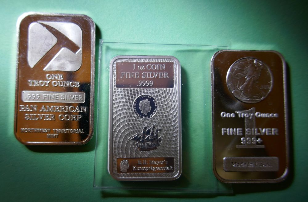 3 X 1 Oz Silberbarren 999 Diverse Kaufen Auf Ricardo 