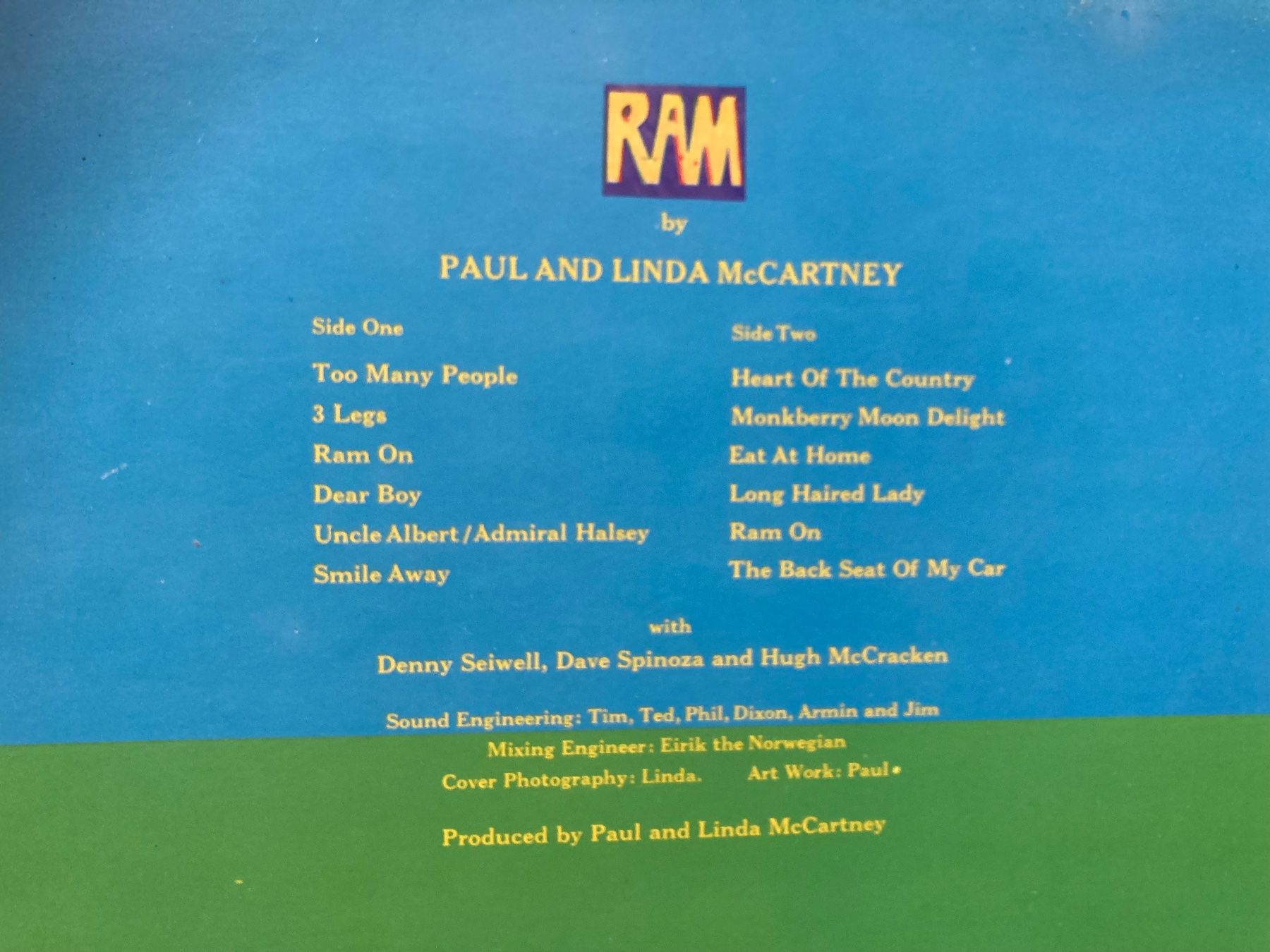 Dischi in vinile: Paul McCartney - RAM -- 1971 – Usato da zürich venduto da papalapa 1
