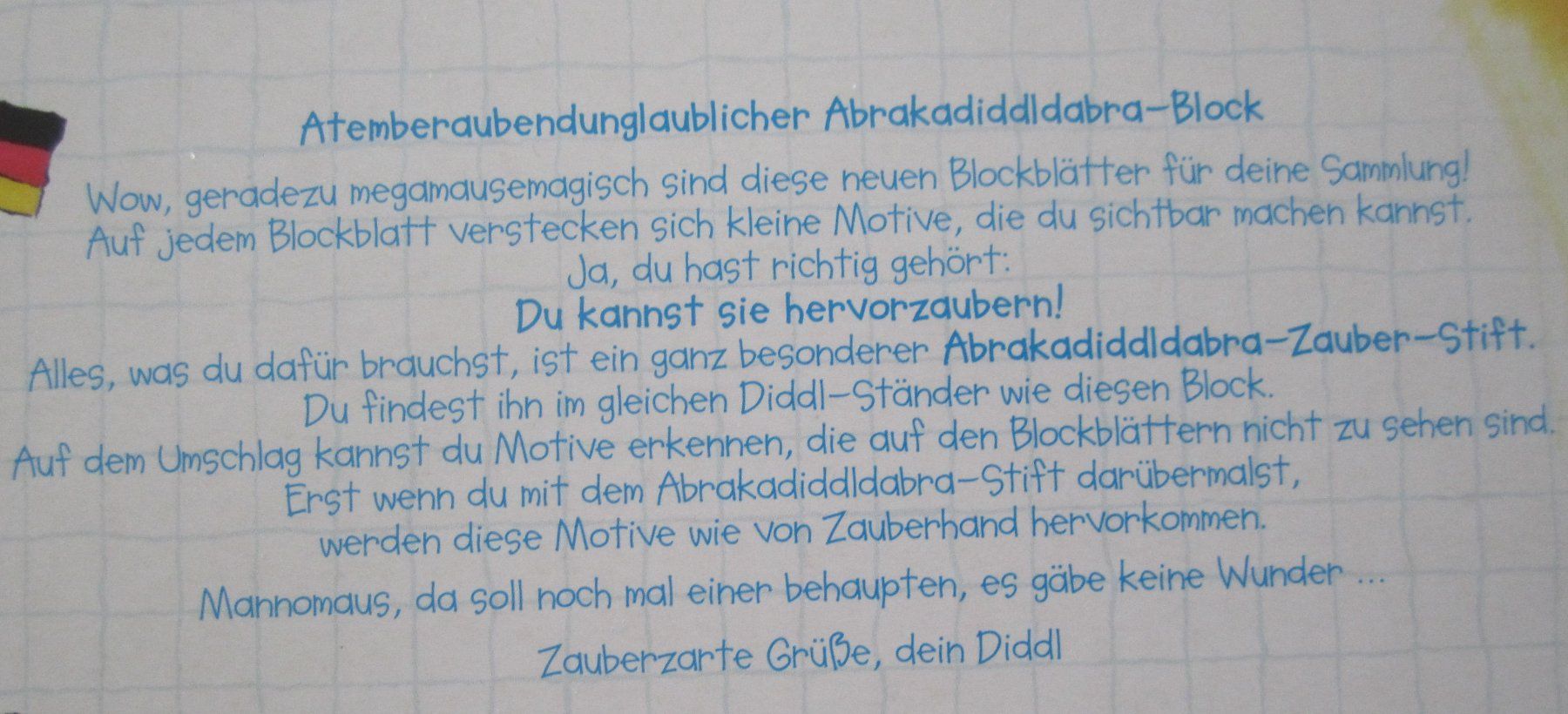 Schreibblöcke: Diddl Atemberaubendunglaubliches Abrakadiddldabra Blatt A5 – Gebraucht aus Wohlen AG von salamanderspielwaren 3