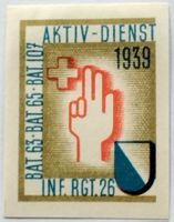 Soldatenmarke 2.WK, Infanterie Rgt 26, ges, Wi Inf 222-2
