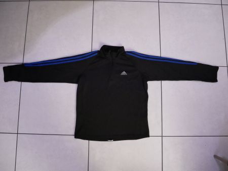 Adidas Sportpullover, Grösse S, schwarz/blau