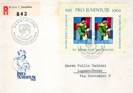 PRO JUVENTUTE BELEG AUSGABETAG BLOCK 1962 - AM20
