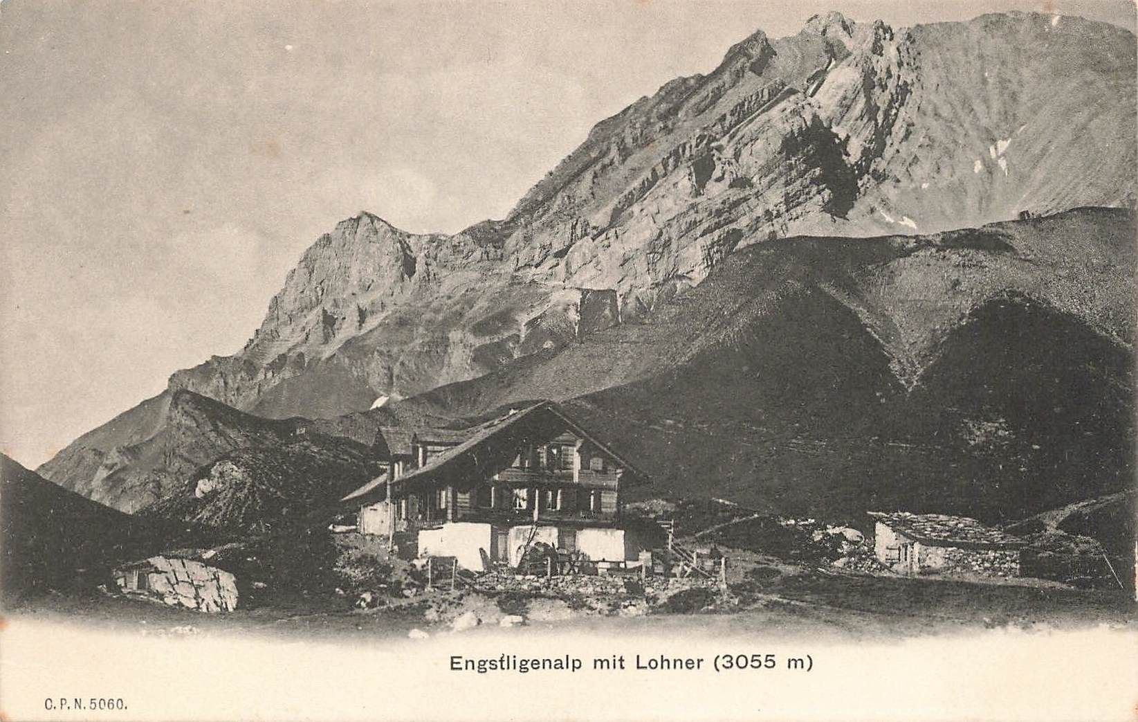 Cartoline postali: Engstligenalp mit lohner – Usato da Biasca venduto da Blenio71