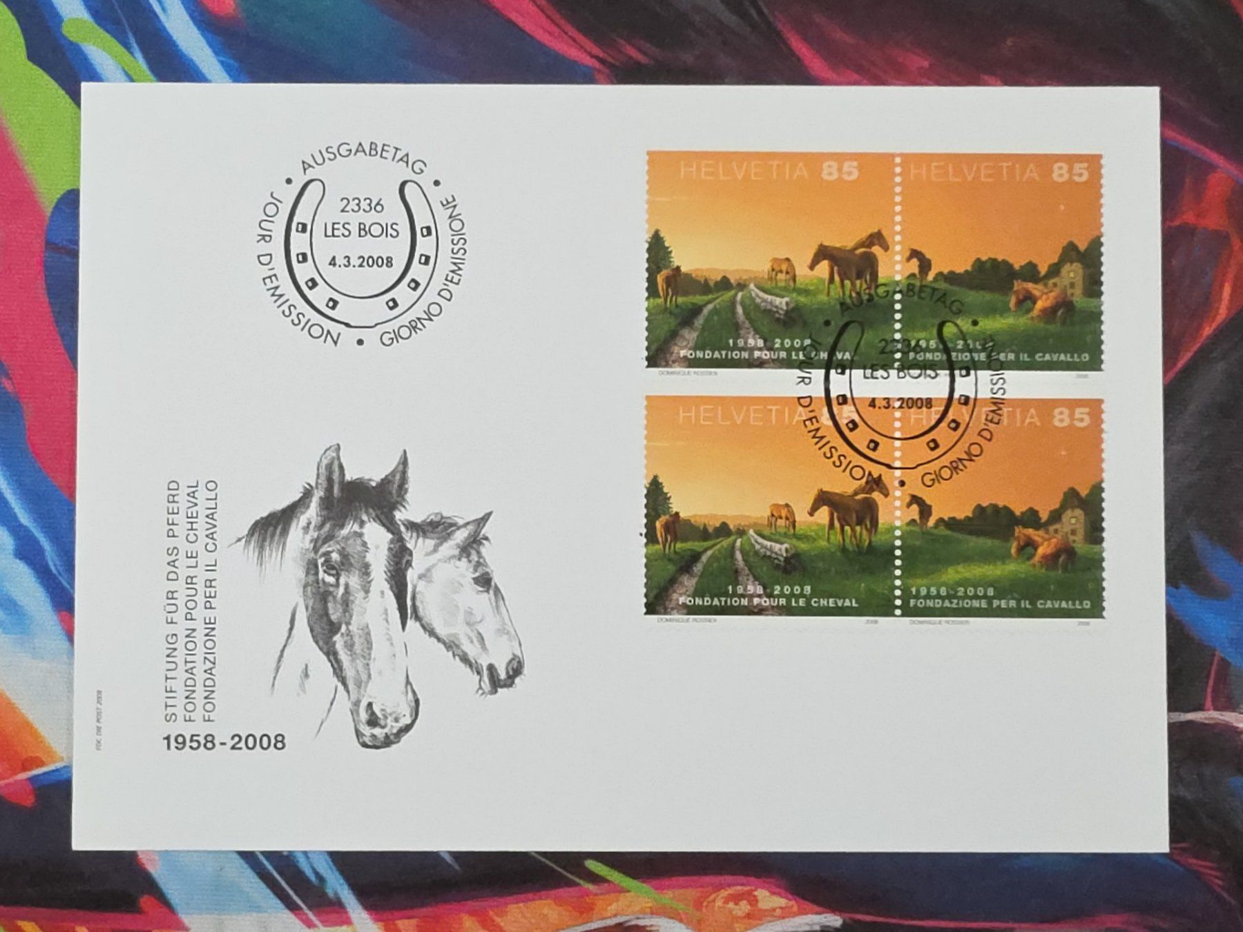 Tutti i francobolli: CL30 Enveloppe + Timbre Suisse 2008 – Usato da Cousset venduto da Patrick_Collections