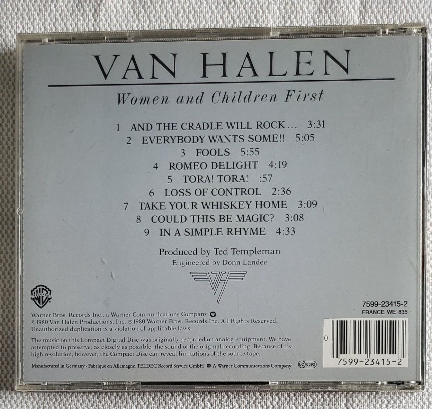 CD: Van Halen - Women and children first – Usato da Villars-sur-glane venduto da Epsilonhike 1