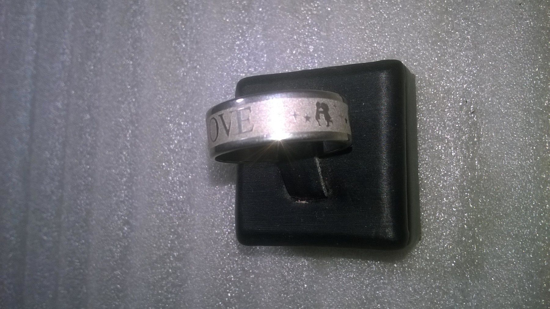 Anelli: ring edelsthal,,silber farbe,,matte und glanzig – Nuovo (secondo la descrizione) da Basel venduto da bijoutrie_4 2