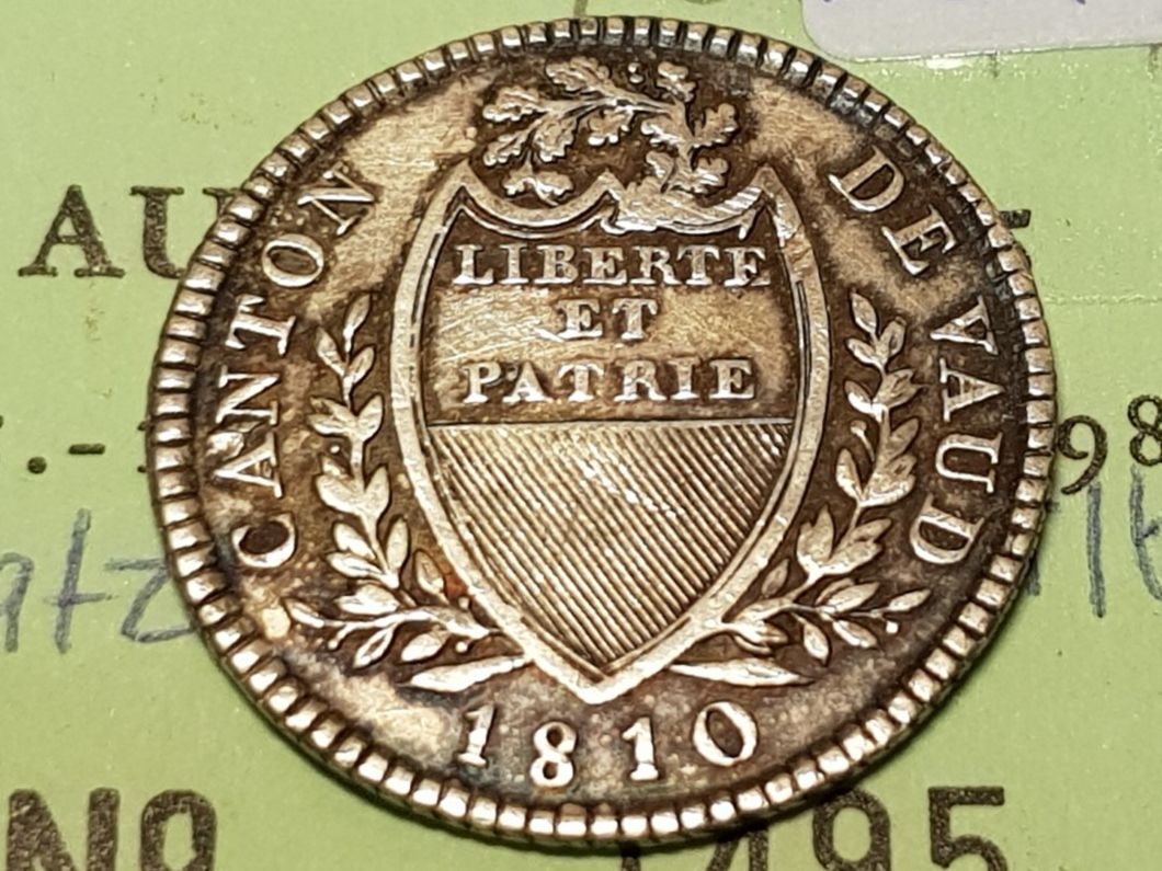 Alle Münzen: Waadt: 5 Batz 1810 Silber. #66 – Gebraucht aus Schöftland von Topdeal4