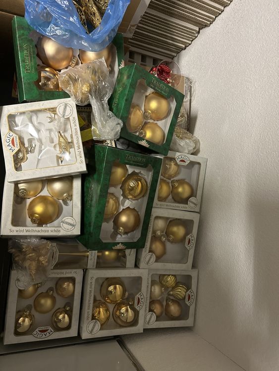 Weihnachtsdeko Gold rot Kaufen auf Ricardo