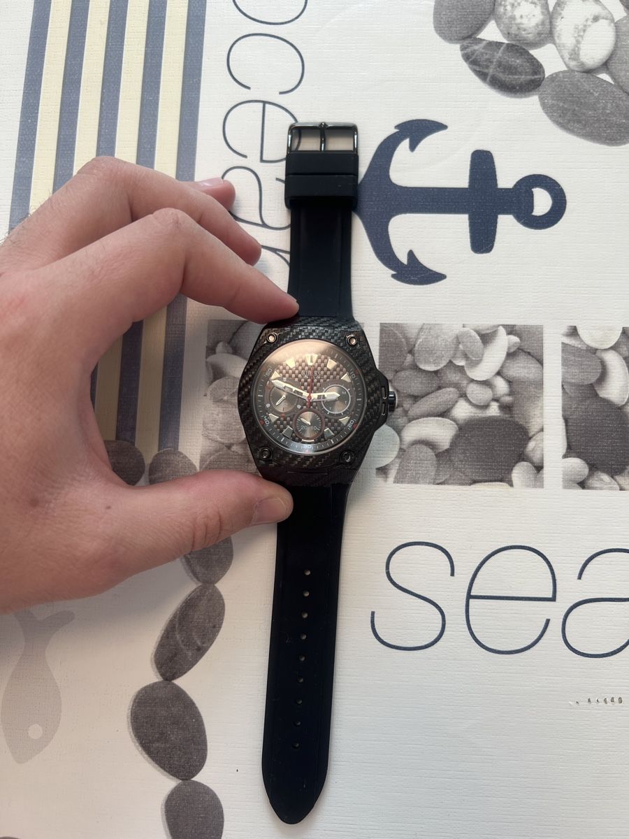 Guess Orologi: Montre Guess Legacy Carbon Black – Nuovo (secondo la descrizione) da Payerne venduto da Kikas 3