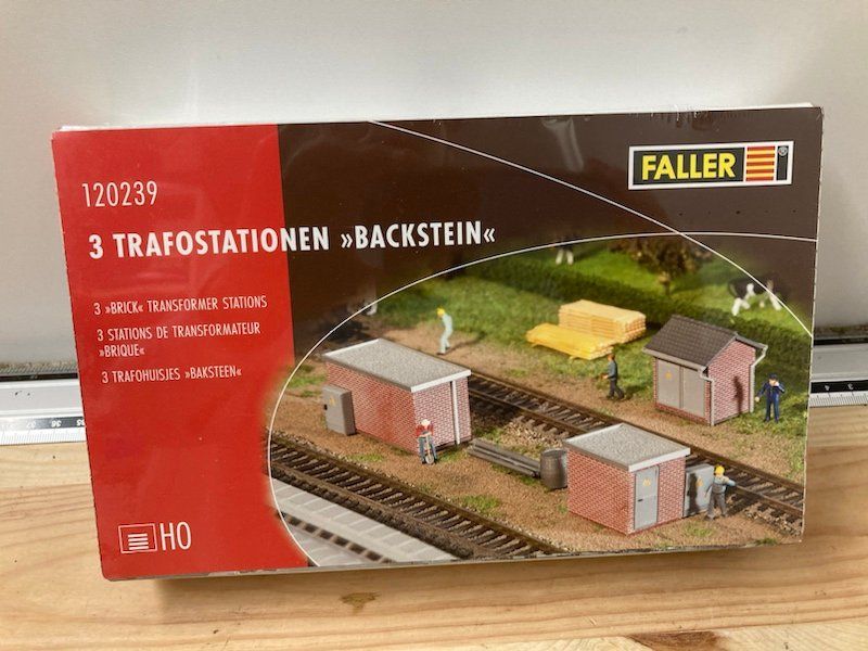 Faller H0 120239 3 Trafostationen 
