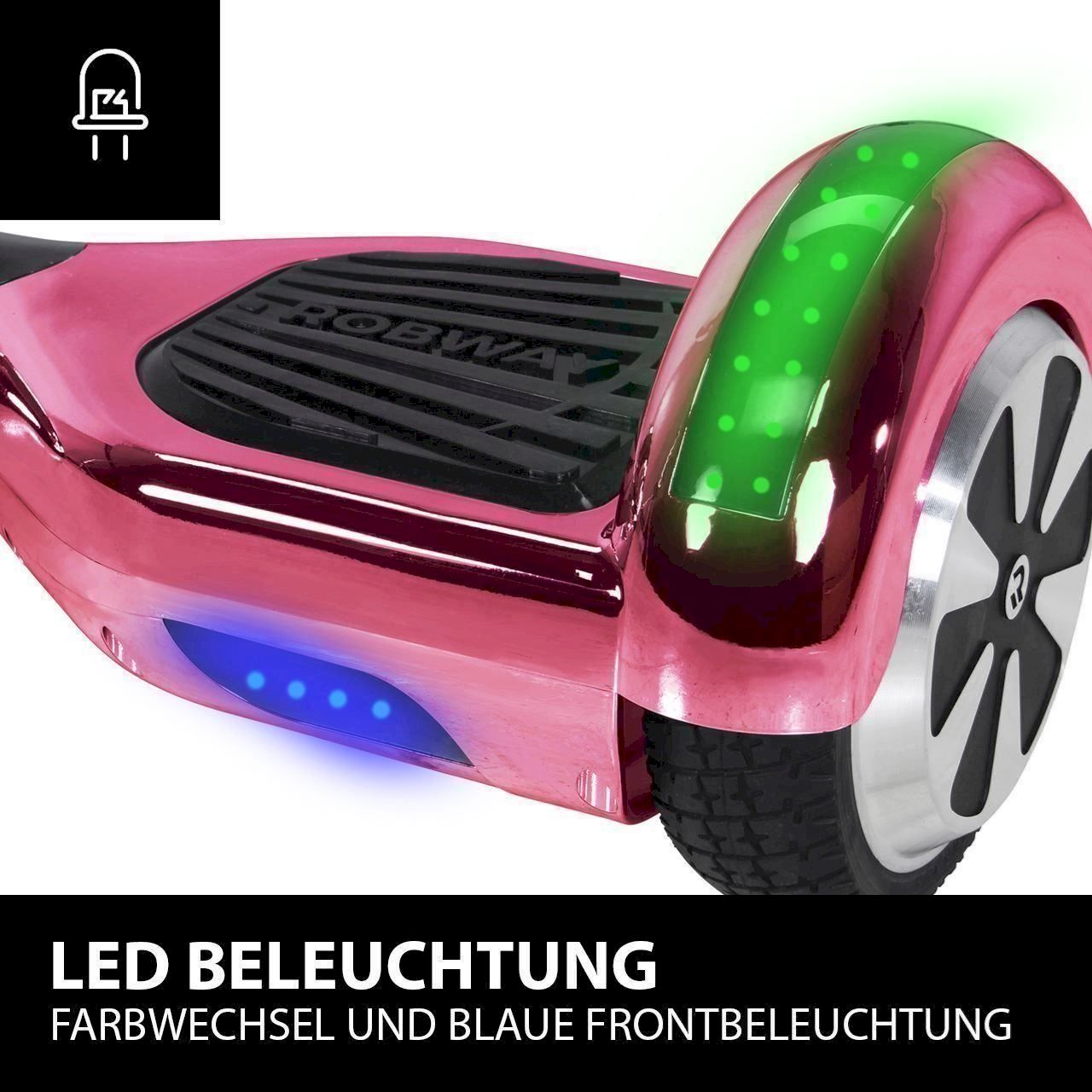 Hoverboard: Robway W1 Hoverboard Pink Chrom 2.0 – Nuovo e nell'imballaggio originale da Bottighofen venduto da zaap 2