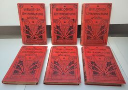 6 Bde. der Bibliothek der Unterhaltung und des Wissens 1906