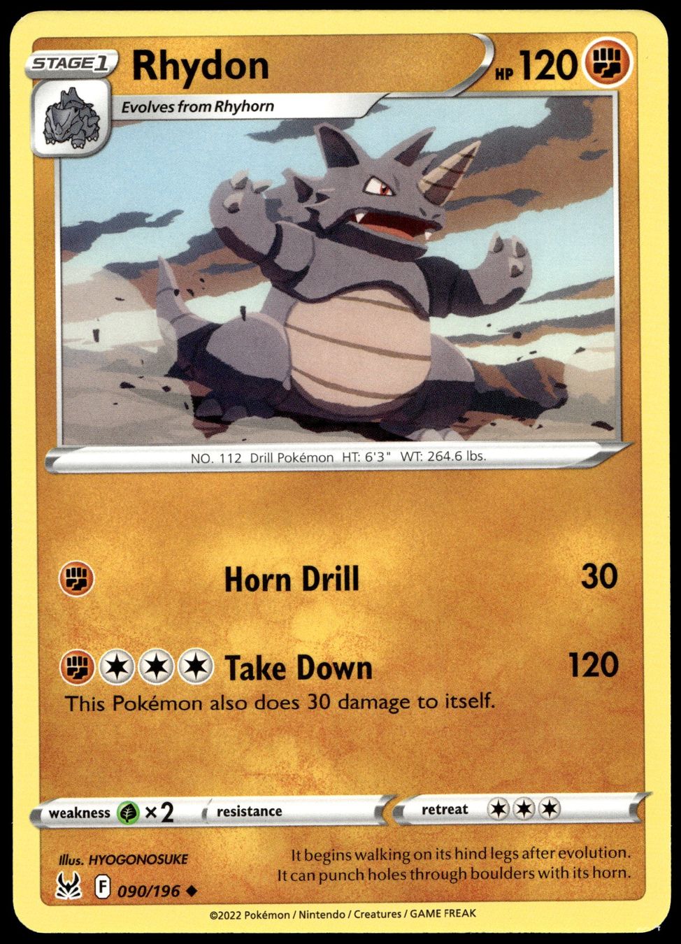 Pokémon Carte collezionabili: Pokémon Rhydon 090/196   SWSH11 Lost Origin – Usato da Le Mouret venduto da PokemonCards_CH