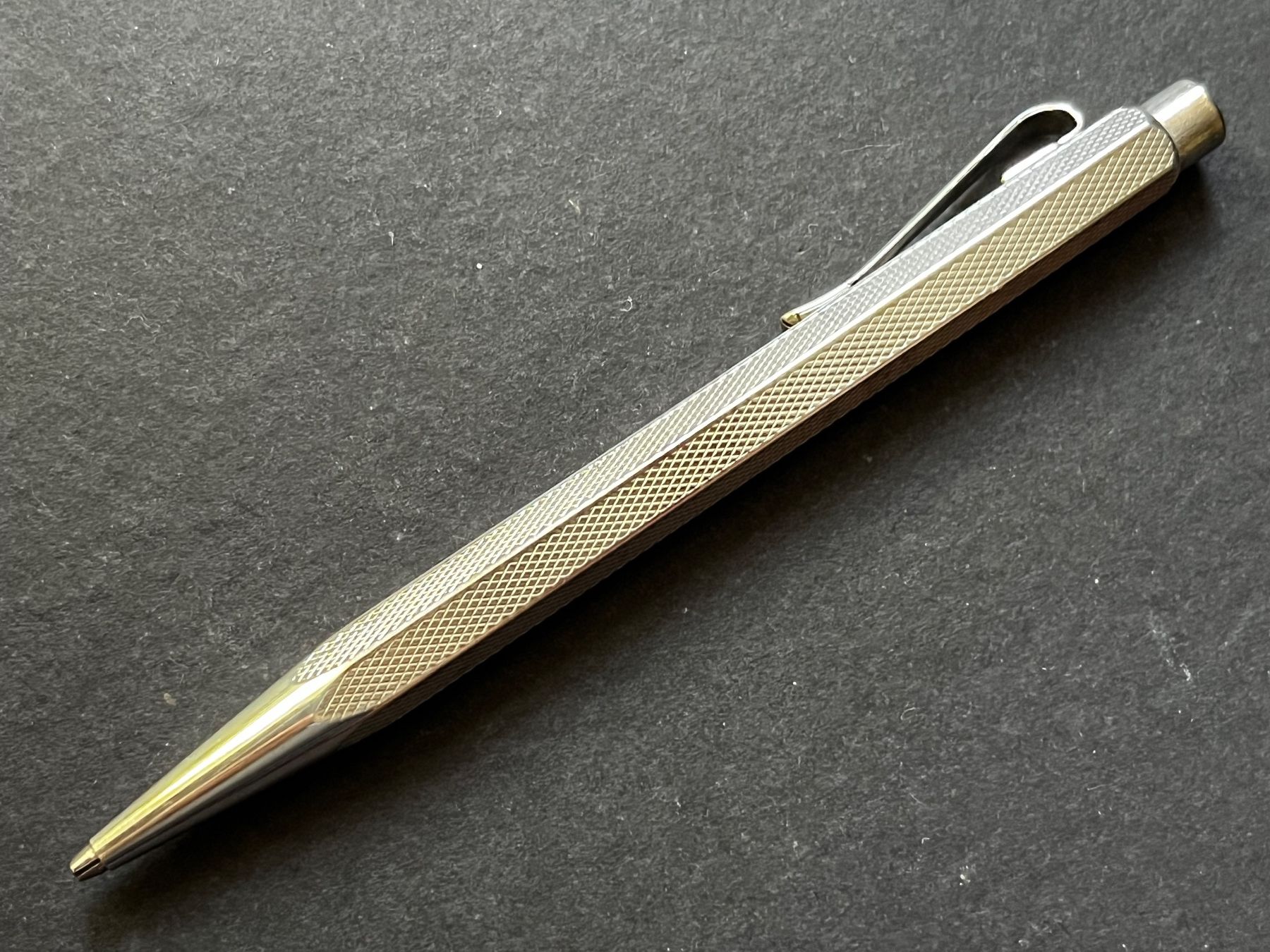 Caran D'Ache Penna & Evidenziatori: Alter Caran d’Ache Ecridor Minenhalter "Gitter" versilbert – Usato da Zürich venduto da FV.vintage 1