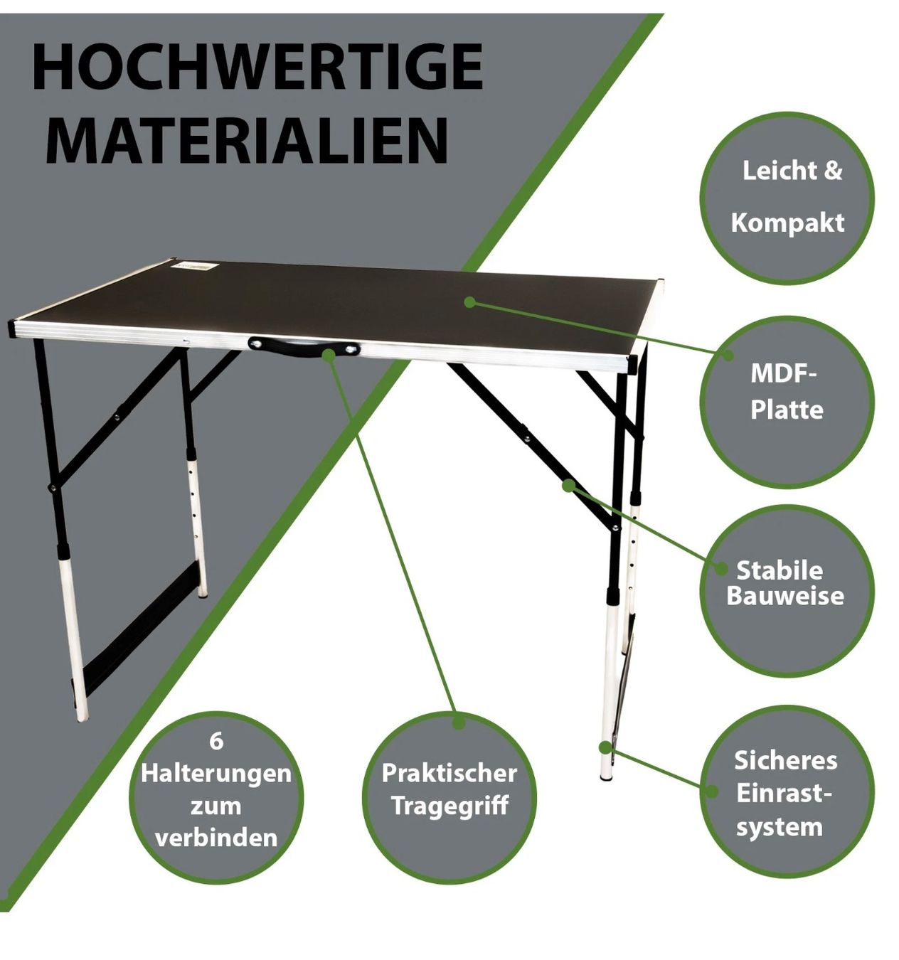 Tavoli: Multifunktionstisch 3er Set Arbeitstisch Flohmarkttisch – Nuovo e nell'imballaggio originale da Amriswil venduto da JaJa-Express 4