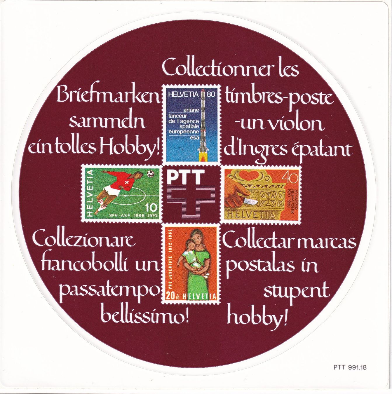 Sticker: 2 adesivi PTT 991.18 + 991.19 – Nuovo (secondo la descrizione) da Castione venduto da Rx-stamps 1