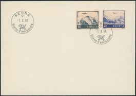 1948 - Flugpost - Landschaften - FDC ET - dt · fr · it