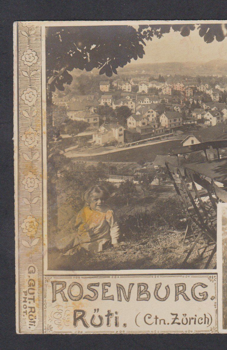 Cartoline postali: Rosenburg  Rüti  ZH   :   alte Ansichtskarte von 1920 – Usato da Vitznau venduto da Ropaku 2